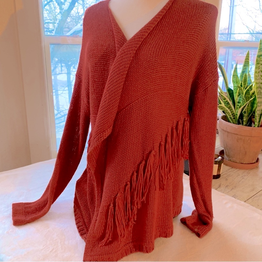 Forever 21 Sienna orange  Open front knit Cardigan 3X - Picture 7 of 13